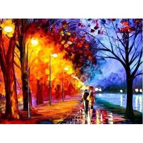 Alley By The Lake | 5D Diamond Painting | Round Diamond