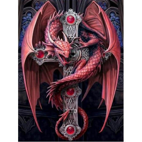 Red Dragon | 5D Diamond Painting | Square Diamond