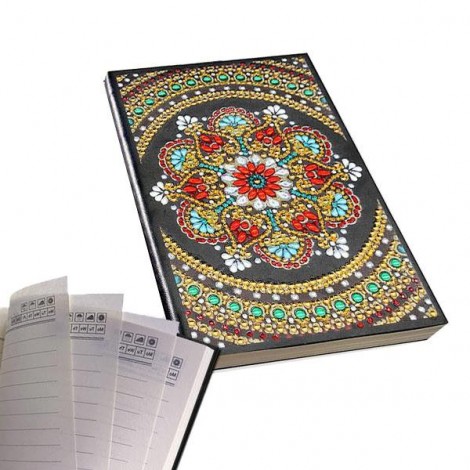 Diamond Painting Journal — Red Floral Mandala