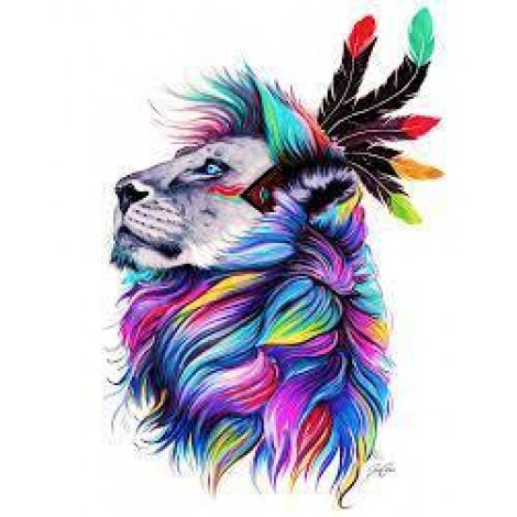 Lion Colors Different  Diamond Painting Kit