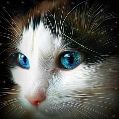 Cat Head Portrait Diamond Painting Kit