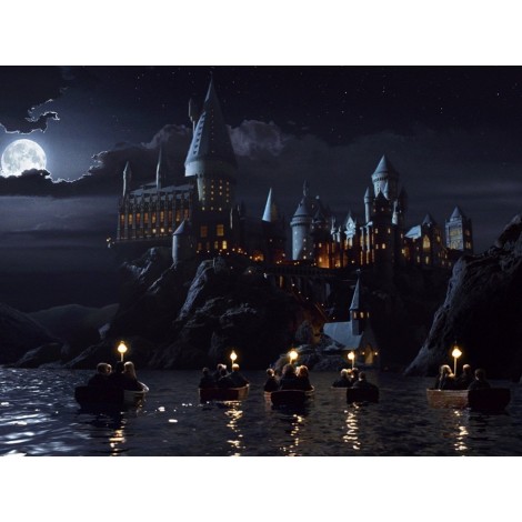 Castle Night Boat Diamond Painting Kit