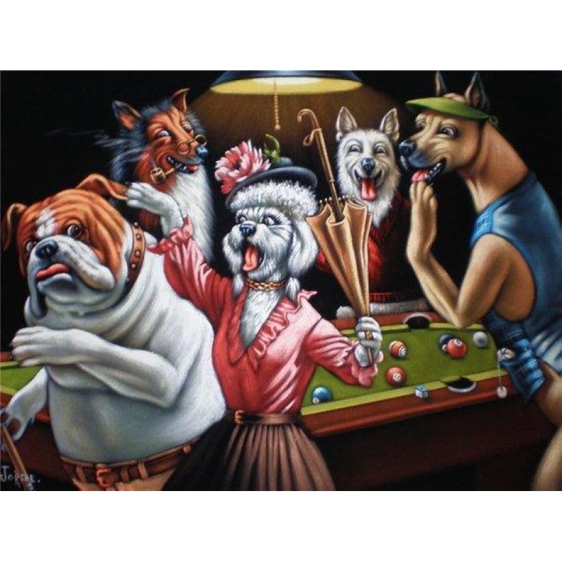 Dogs Pool Funny Diam...