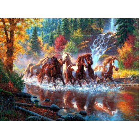 Horses Run Free Diamond Painting Kit