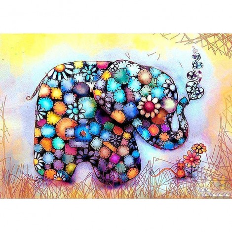 Color Elephant Diamond Painting Kit