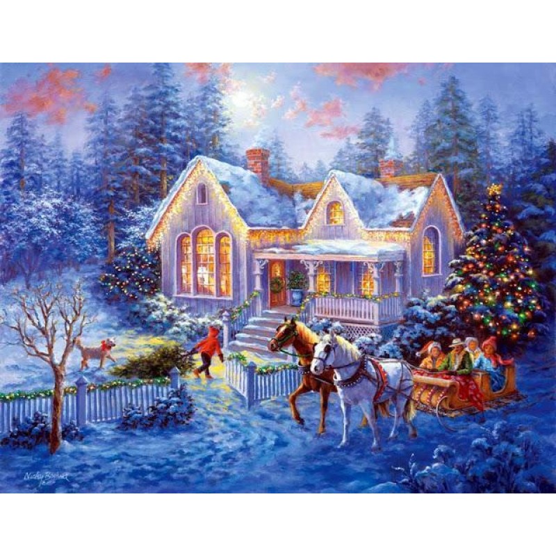 Cabin Christmas Diam...