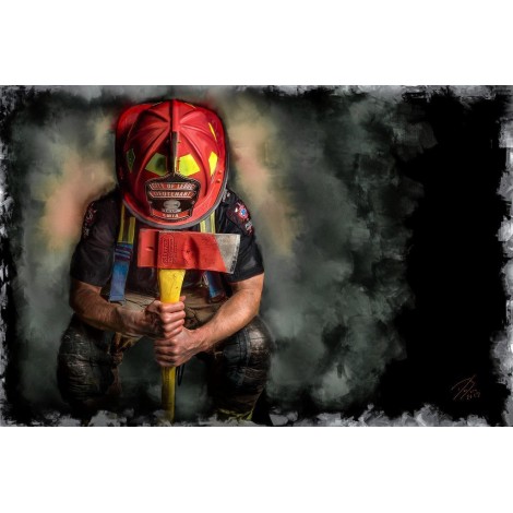 5d Fireman Firefighter Diamond Painting Kit Premium-24
