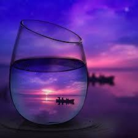 Sunset For A Mirror Diamond Painting Kit