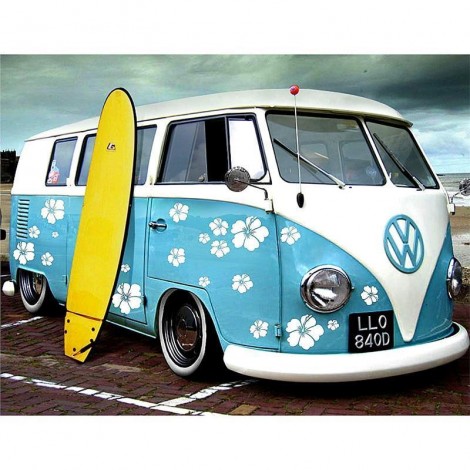 Blue Car Diamond Painting Kit