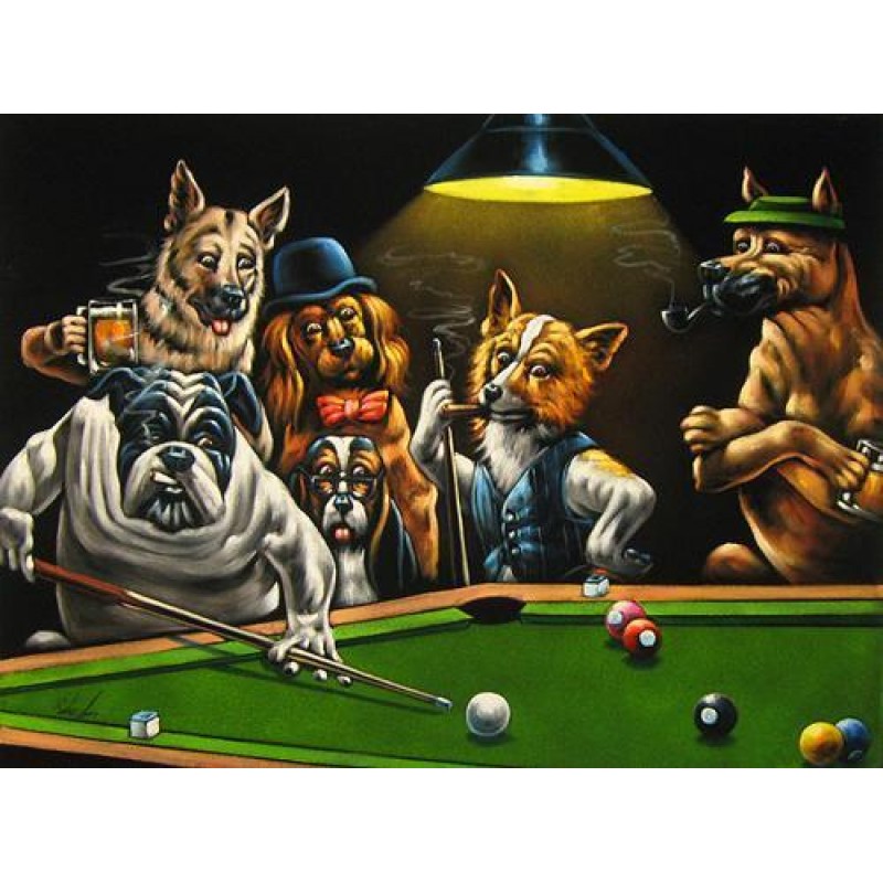 Dogs Pool Diamond Pa...