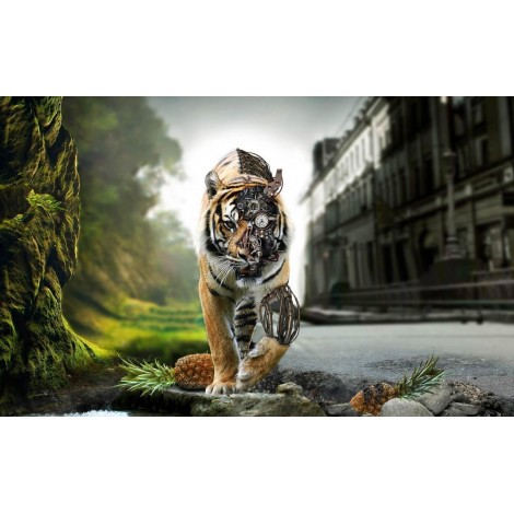 Tiger Robot Diamond Painting Kit