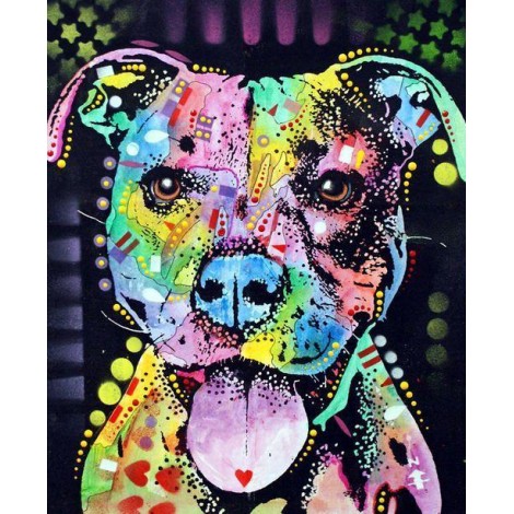 Pitbull Colorful Diamond Painting Kit
