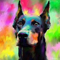Raimbow Doberman Diamond ...