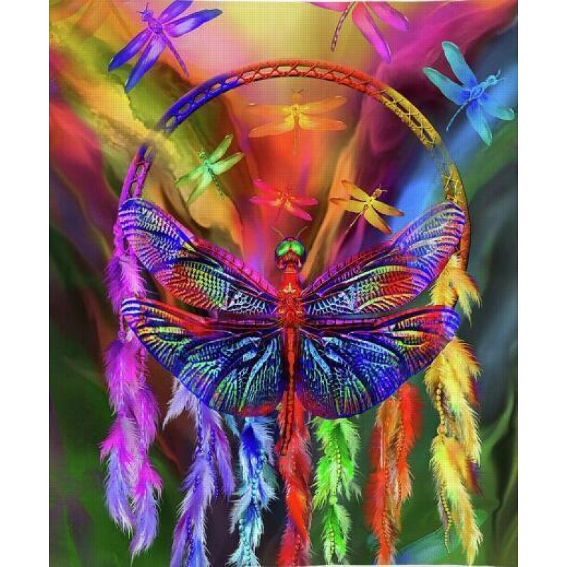 Rainbow Dragonfly Diamond...
